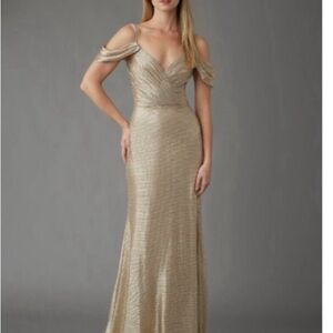 Hayley Paige occasions - shimmer gold gown